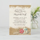 Sandy Beach Hibiscus & Shells Vrijgezellenfeest ui Kaart (Staand voorkant)