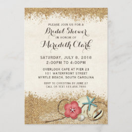 Sandy Beach Hibiscus & Shells Vrijgezellenfeest ui Kaart