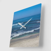 Sandy Beach in La Jolla, San Diego California Vierkante Klok (Hoek)