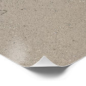 Sandy Beach Life Blauwgroen Blue Trendy Artsy Abst Perfect Poster (Hoek)