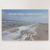 Sandy Beach Life Ocean Waves Zee Fotografie Legpuzzel (Horizontaal)