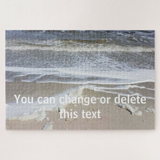 Sandy Beach Life Ocean Waves Zee Fotografie Legpuzzel (Horizontaal)