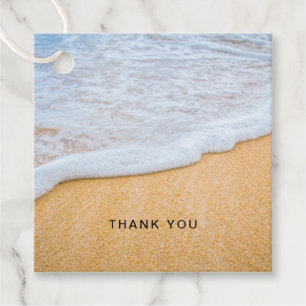 Sandy Beach met Foamy Surf Bedankt Bedankjes Labels