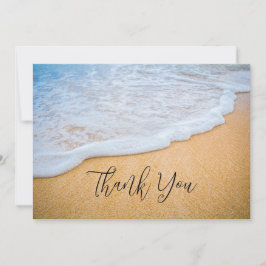 Sandy Beach met Foamy Surf Foto Bedankkaart