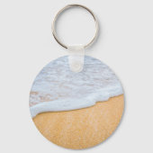 Sandy Beach met Foamy Surf Party Dank u Sleutelhanger (Achterkant)