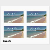 Sandy Beach met golven Rechthoekige Sticker (Vel)