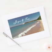 Sandy Beach met golven Rechthoekige Sticker (Envelop)