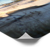 Sandy Beach met Ocean Color 16x20 Poster (Hoek)