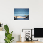 Sandy Beach met Ocean Color 16x20 Poster (Thuiskantoor)