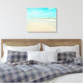Sandy Beach met Turquoise Sky Canvas Afdruk (Insitu (Slaapkamer))