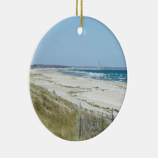 Sandy Beach met Waves Keramisch Ornament (Rechts)