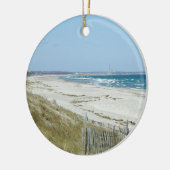 Sandy Beach met Waves Keramisch Ornament (Links)