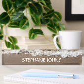 Sandy Beach Ocean Monogram Name Water Nautical Naambordje