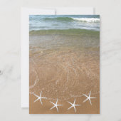 Sandy Beach Ocean Starfish Destination Wedding Kaart (Achterkant)