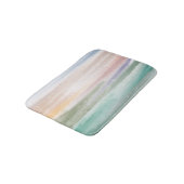 Sandy Beach Ocean Waves Sunset Abstracte Waterverf Badmat (Gekanteld)