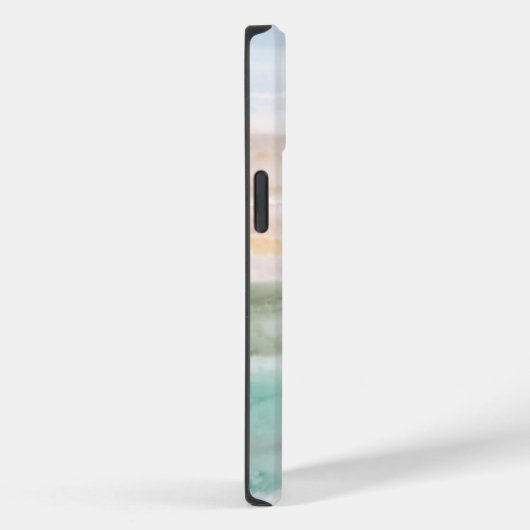 Sandy Beach Ocean Waves Sunset Abstracte Waterverf Case-Mate iPhone Case (Achterkant / Rechts)
