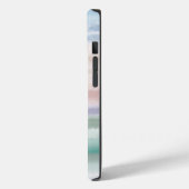 Sandy Beach Ocean Waves Sunset Abstracte Waterverf Case-Mate iPhone Case (Achterkant / Links)