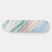 Sandy Beach Ocean Waves Sunset Abstracte Waterverf Persoonlijk Skateboard (Horizontaal)