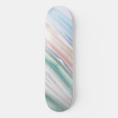 Sandy Beach Ocean Waves Sunset Abstracte Waterverf Persoonlijk Skateboard (Voorkant)