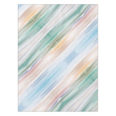 Sandy Beach Ocean Waves Sunset Abstracte Waterverf Tafelkleed (Voorkant)