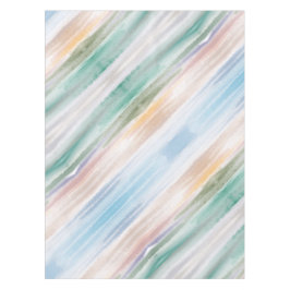 Sandy Beach Ocean Waves Sunset Abstracte Waterverf Tafelkleed