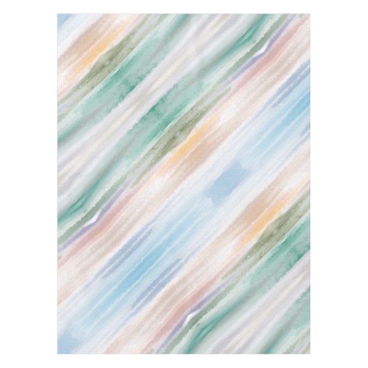 Sandy Beach Ocean Waves Sunset Abstracte Waterverf Tafelkleed (Voorkant)