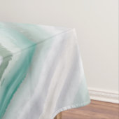 Sandy Beach Ocean Waves Sunset Abstracte Waterverf Tafelkleed (Voorbeeld)