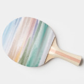 Sandy Beach Ocean Waves Sunset Abstracte Waterverf Tafeltennisbatje (Zijkant)