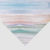 Sandy Beach Ocean Waves Sunset Abstracte Waterverf Tissuepapier (Detail)