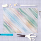 Sandy Beach Ocean Waves Sunset Abstracte Waterverf Tissuepapier (Craft)