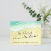 Sandy Beach Ocean Waves verplaatst naar Florida Aankondigingskaart (Staand voorkant)