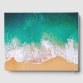 Sandy Beach Ocean Waves Wedding Gastenboek (Achterkant)