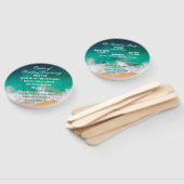 Sandy Beach Ocean Waves Wedding Handwaaier