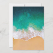 Sandy Beach, Ocean Waves Wedding Invitations Kaart (Achterkant)