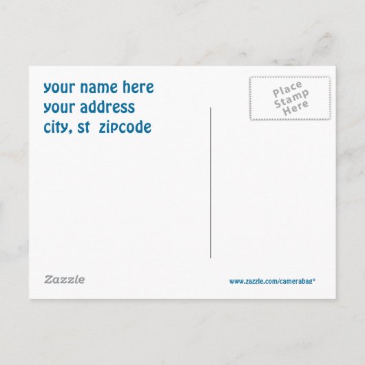 Sandy Beach Open House briefkaart (Achterkant)