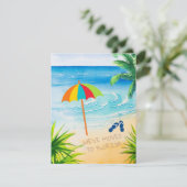 Sandy Beach Palm Trees We zijn verhuisd naar Flori Aankondiging (Staand voorkant)