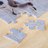Sandy Beach Party met Pigeons en Seagulls Legpuzzel (Zijkant)
