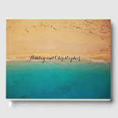 Sandy Beach Personalized Wedding Guestbook Gastenboek (Voorkant)