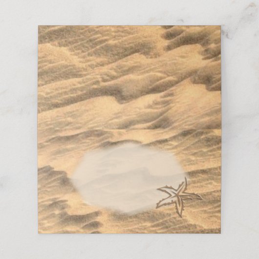 Sandy Beach Place Card Plaatskaartje (Buitenkant ongevouwen)