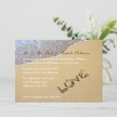 Sandy Beach Post Wedding Reception Uitnodiging (Staand voorkant)