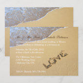 Sandy Beach Post Wedding Reception Uitnodiging (Voorkant / Achterkant)