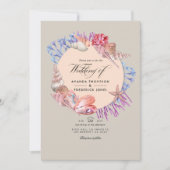 Sandy Beach QR Code RSVP Weddenschap Kaart (Voorkant)