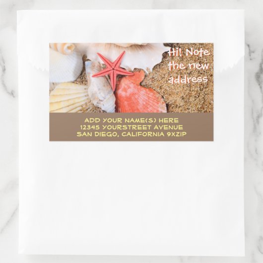 Sandy Beach Rechthoekige Sticker (Tas)