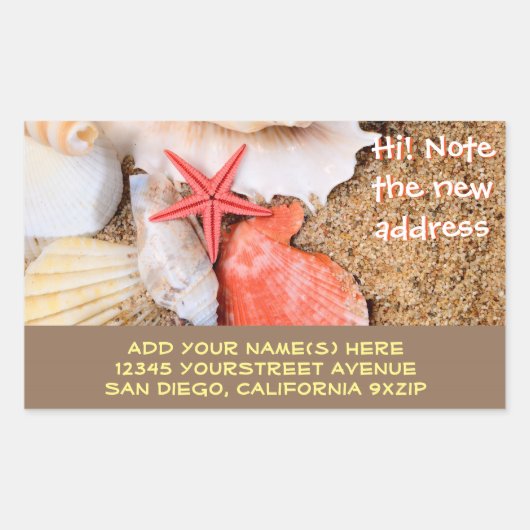 Sandy Beach Rechthoekige Sticker (Voorkant)