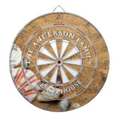 Sandy Beach Shells familienaam Beach House Dartbord (Voorkant)