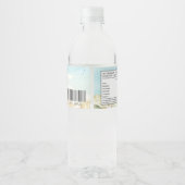 Sandy Beach Shells Nautische Destination Wedding  Waterfles Etiket (Achterkant)