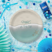 Sandy Beach Shoreline Seaside Party Papieren Borde Bordje (Feest)