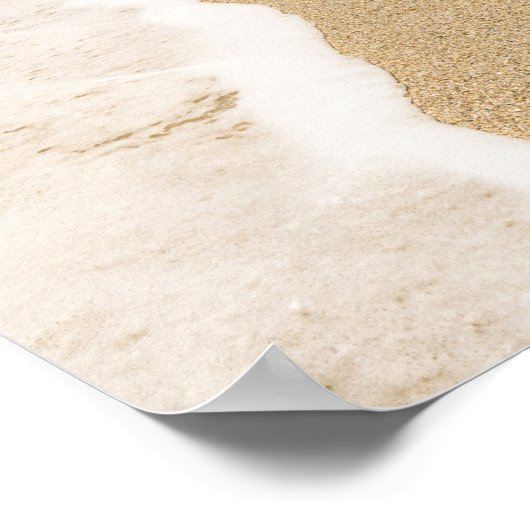 Sandy Beach Sky Waves Schuim Poster (Hoek)
