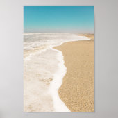 Sandy Beach Sky Waves Schuim Poster (Voorkant)