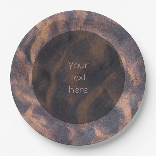 Sandy Beach Structuur Foto Papieren Bordje (Voorkant)